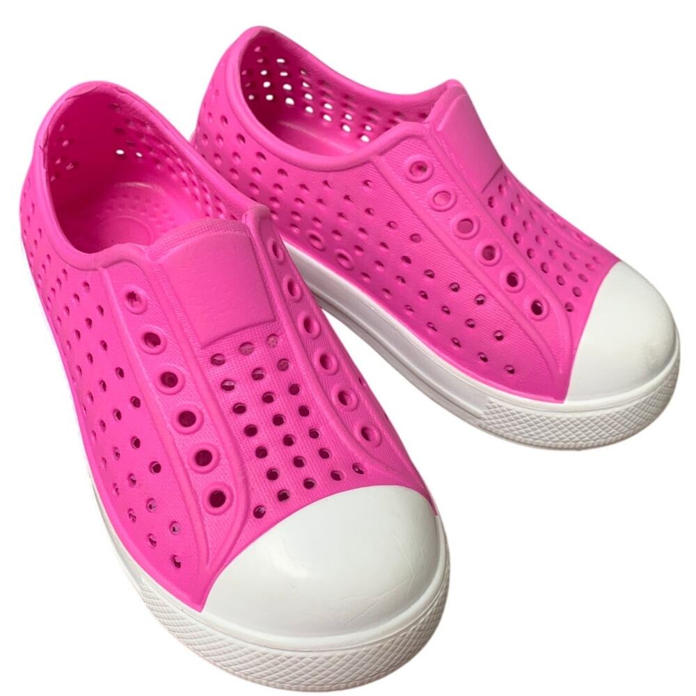 Ziitop Toddler Girls 8 Pink White Mesh Slide On Non Slip Quick Dry Water Shoes